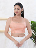 Joban Fashion Baby-Pink Shift Sleeveless Back Open Blouse