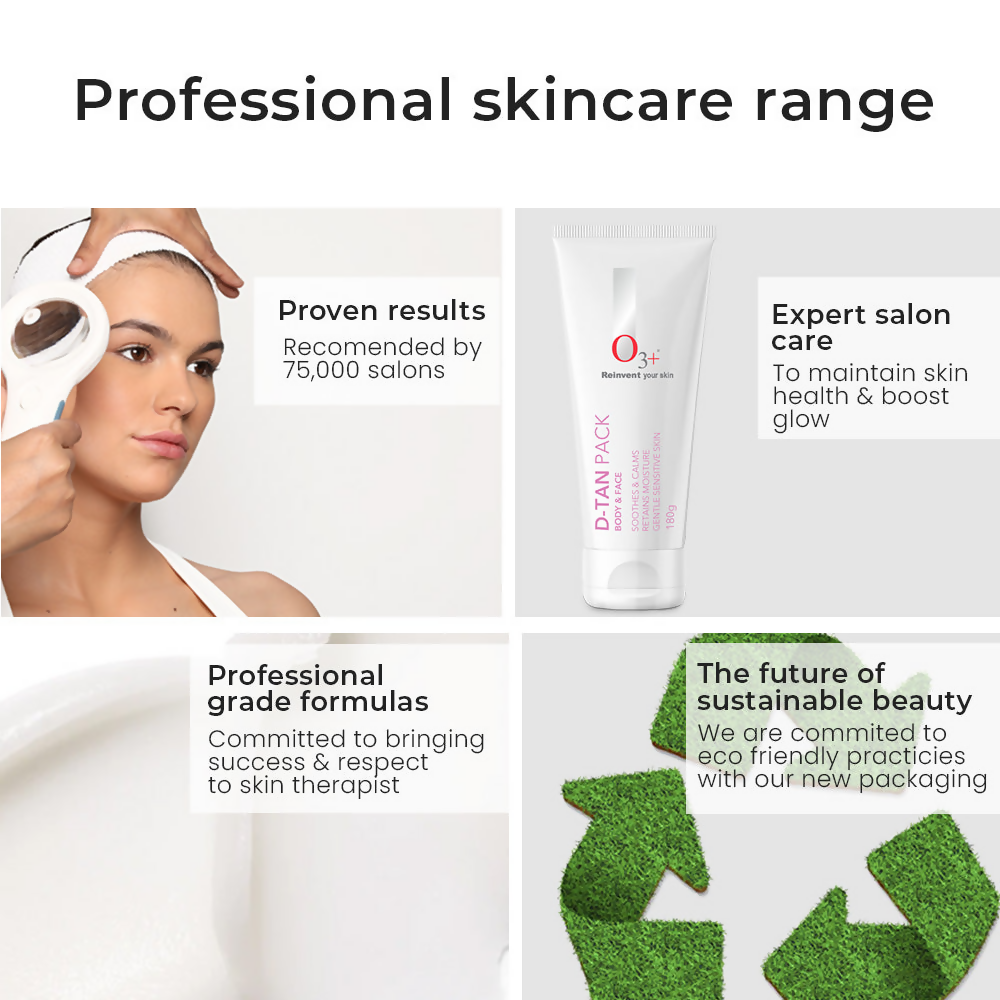 Professional O3+ D Tan Pack For Instant Tan Removal For All Skin Types