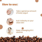 NutriGlow NATURAL'S Raw Irish Coffee Body Yogurt for Instant Hydration & Moisturization