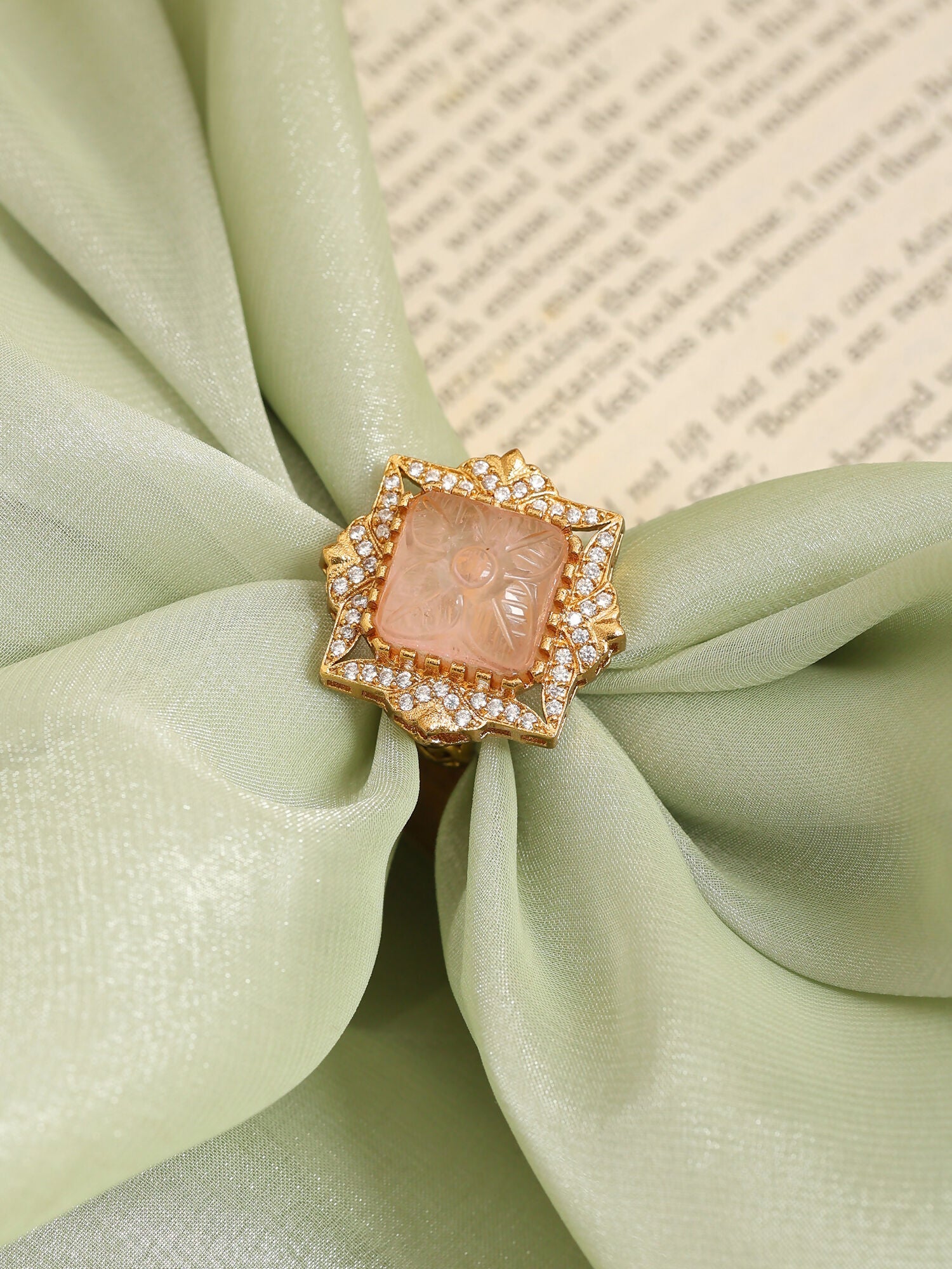 Ruby Raang Diamond Crystal Ring