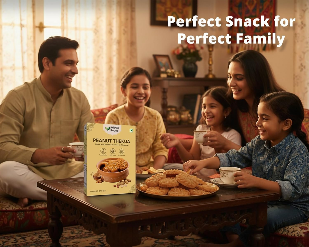 Mithila Foods Peanut Thekua Traditional Bihari Thekua With Peanuts Jaggery & Desi Ghee - Distacart