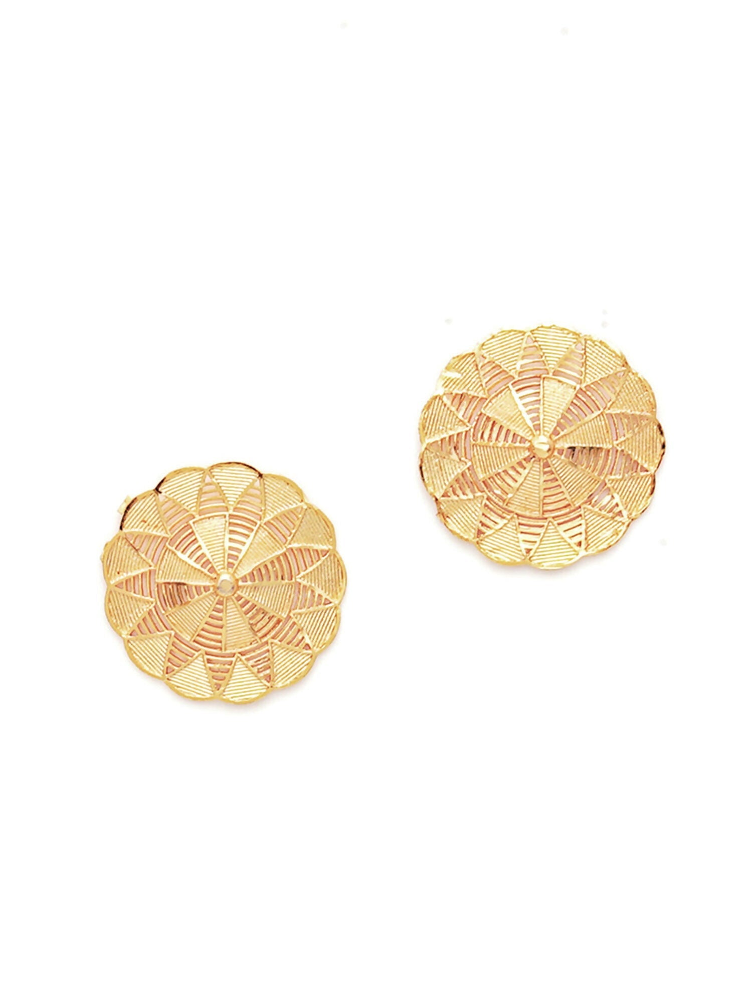 Golden Earrings (Gold) - Ruby Raang - Distacart