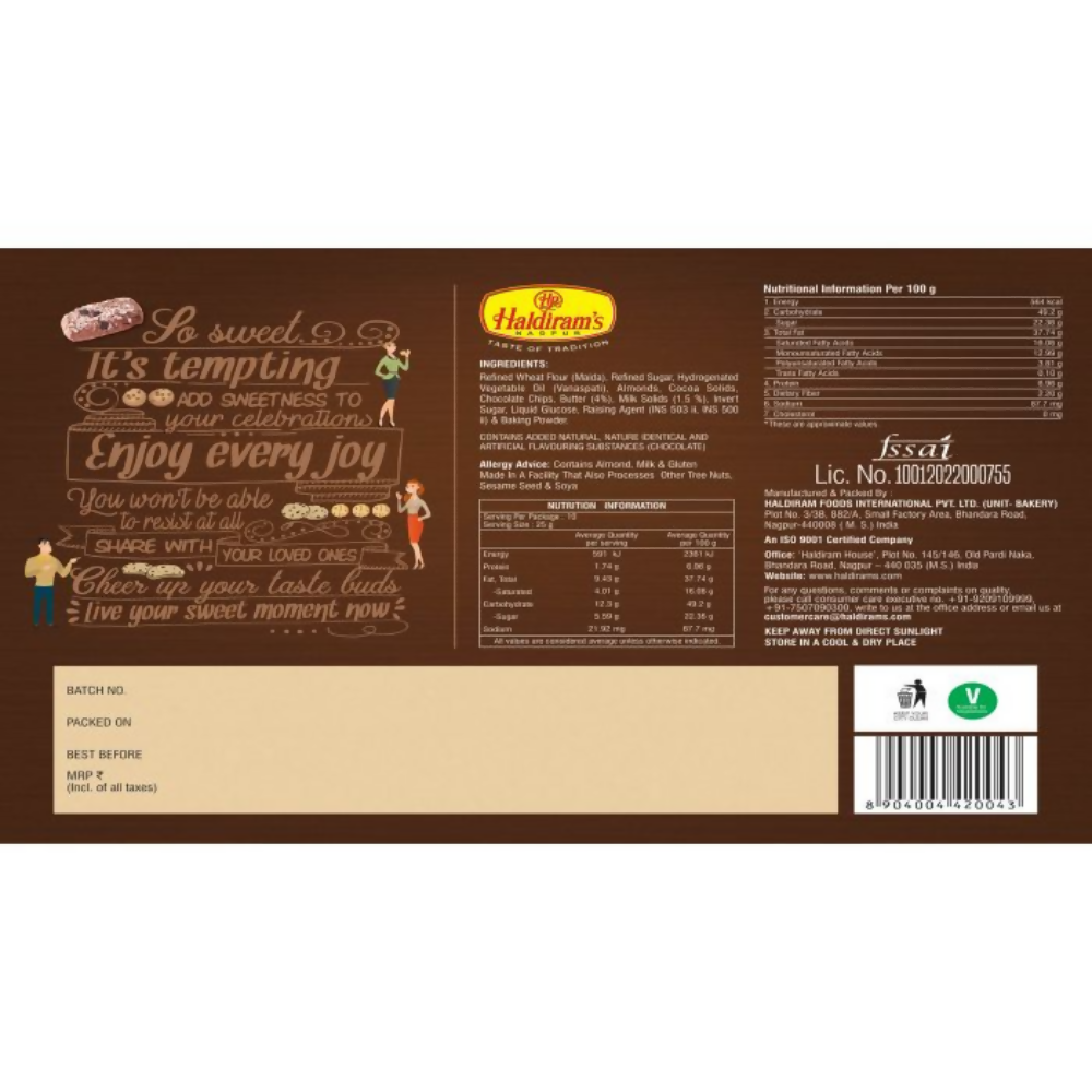 Haldiram's Chocolate Chip Cookies - Distacart