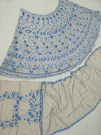 Jyoti Fashion Premium Sky Blue Faux Georgette 3MM Sequins with Thread & Jari Embroidery Lehenga Choli with Dupatta
