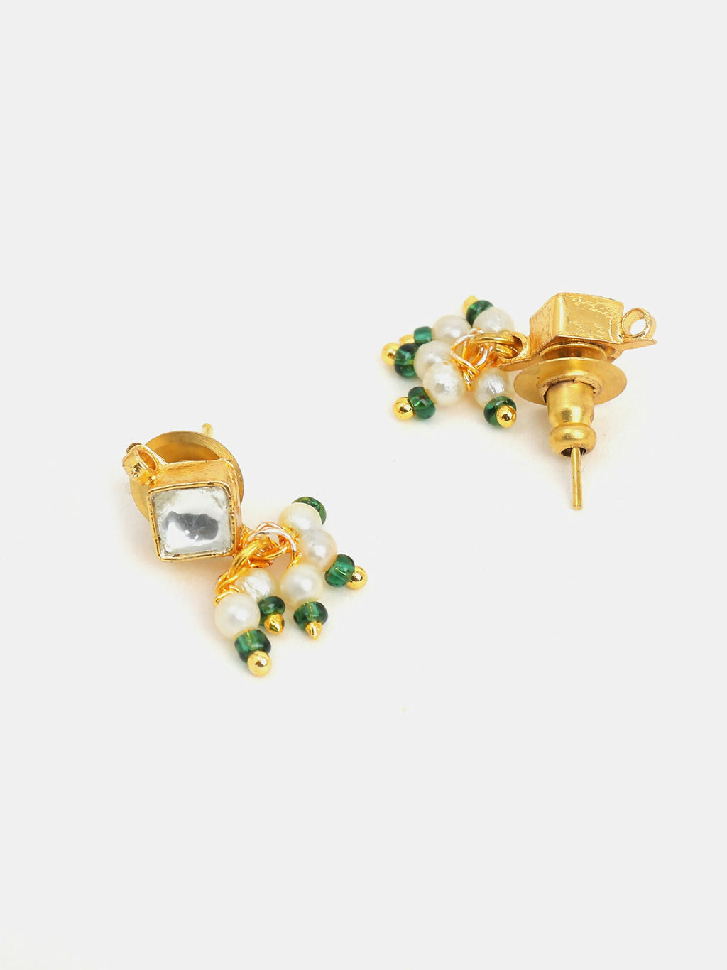 Ruby Raang Double Color Drops Maang Tikka And Earrings Set - Distacart