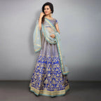 Jyoti Fashion Royal Blue Sequence, Dori & Zari Embroidery Tafeta Silk Lehenga Choli with Dupatta