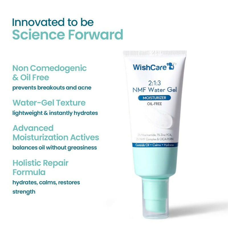 Wishcare 2:1:3 NMF Water Gel Moisturizer for Oily & Sensitive Skin, Oil-Free - Distacart
