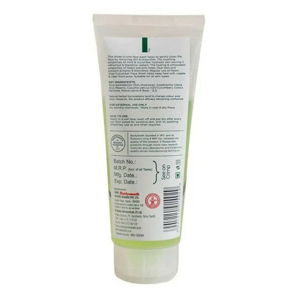 Baidyanath Jhansi Aloe, Neem & Cucumber Face Wash - Distacart