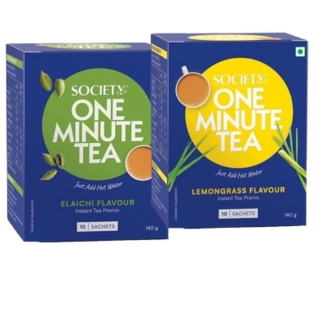 Society OMT Elaichi & OMT Lemongrass Flavour Tea Premix Combo