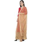 A R Silk Cotton square Regular Dupatta Color Dark Golden Dupatta or Chunni