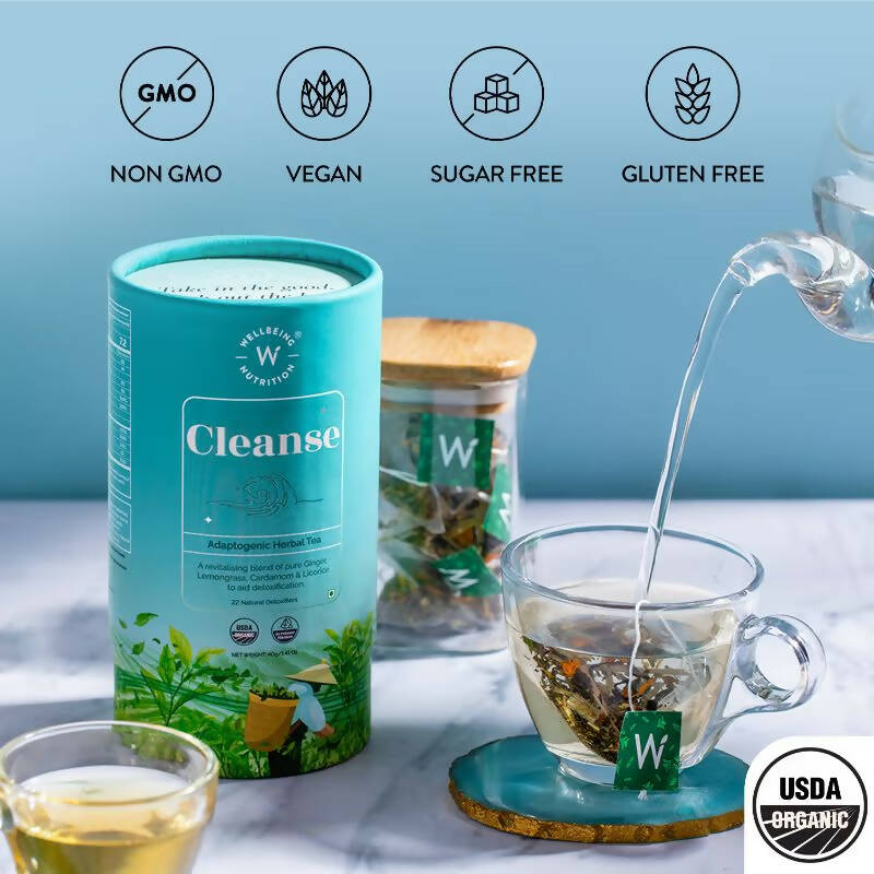Wellbeing Nutrition Cleanse Herbal Tea - Distacart