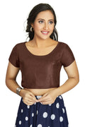 Aastha Fashion Women's Coffee Art Silk Designer Festive Wear Readymade Blouse
