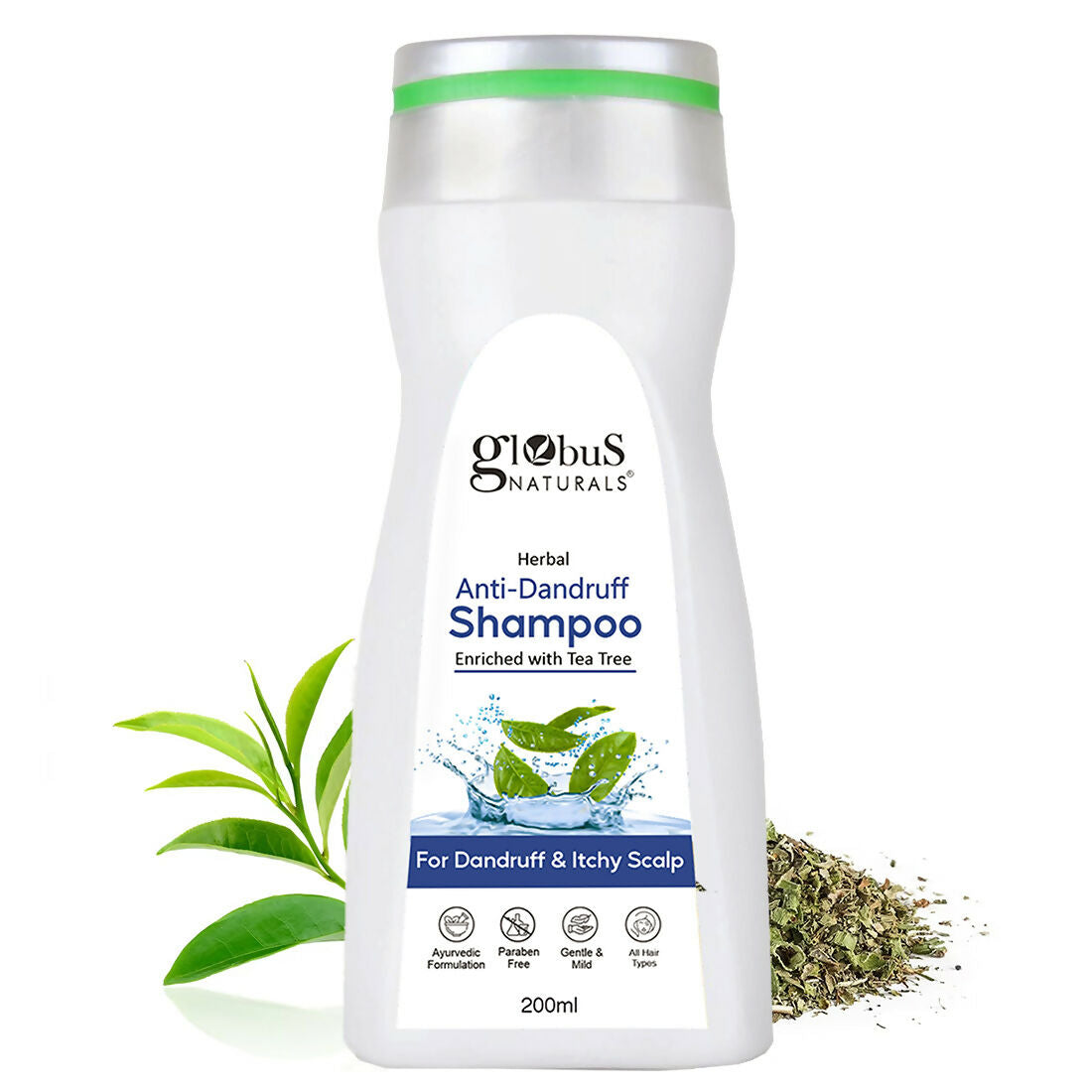 Globus Naturals Anti Dandruff Shampoo, For Dandruff and Itchy Scalp, Suitable For All Hair Types - Distacart