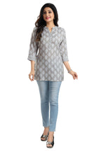 Snehal Creations Gracious Gray Rayon Short Kurti Tunic Top - Distacart