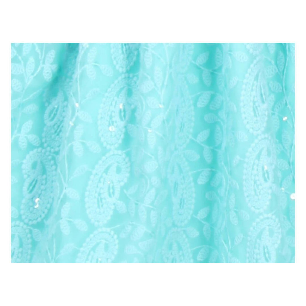 Akarshan viscose Lukhnowi Chikankari Anarkali kurta with Leggings - Green