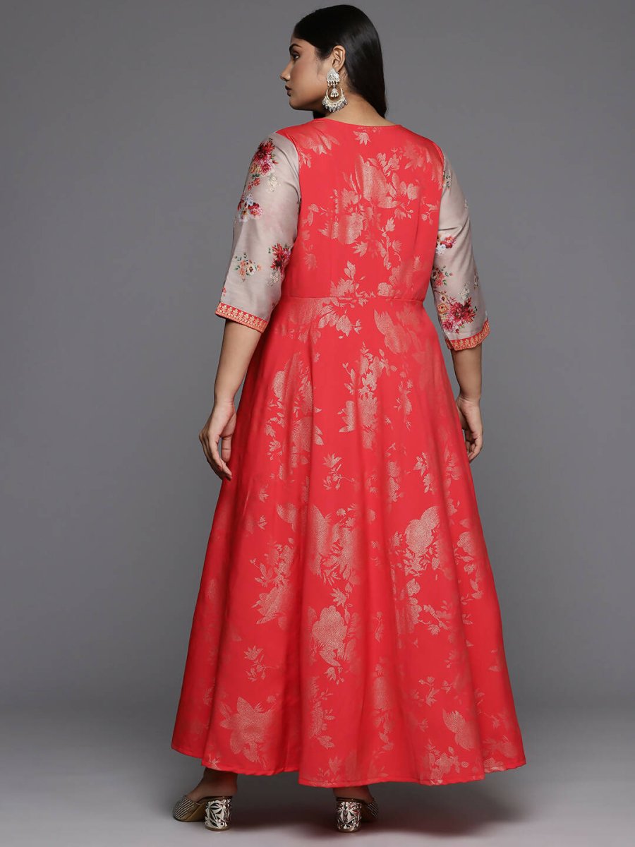 Ahalyaa Women's Traditional wear Ethnic Dress - Red - Distacart