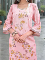 Joban Fashion Pink Position Digital Print With Position Foil Kurta Set - Distacart