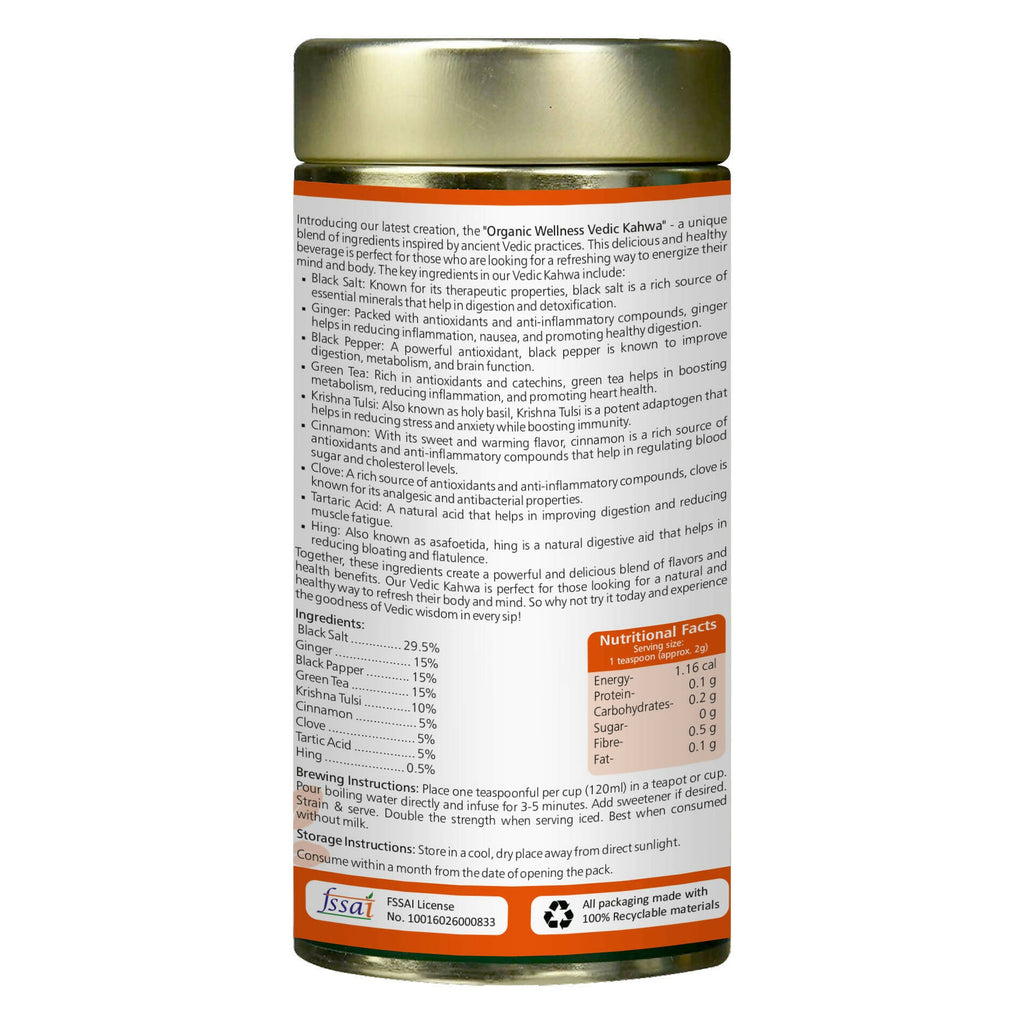 Organic Wellness Vedic Kahva Tea - Distacart