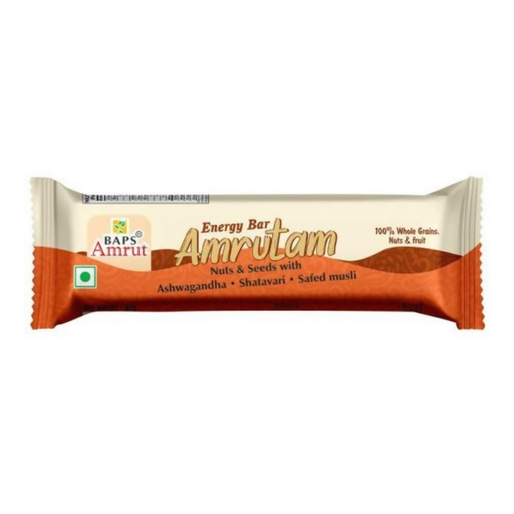 Baps Amrut Energy Bar Amrutam (Nuts & Seeds With Ashwagandha , Shatavari , Safed Musli)