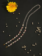 Pink Gold-Toned Evil Eye Beaded Mask Chain - Ruby Raang - Distacart
