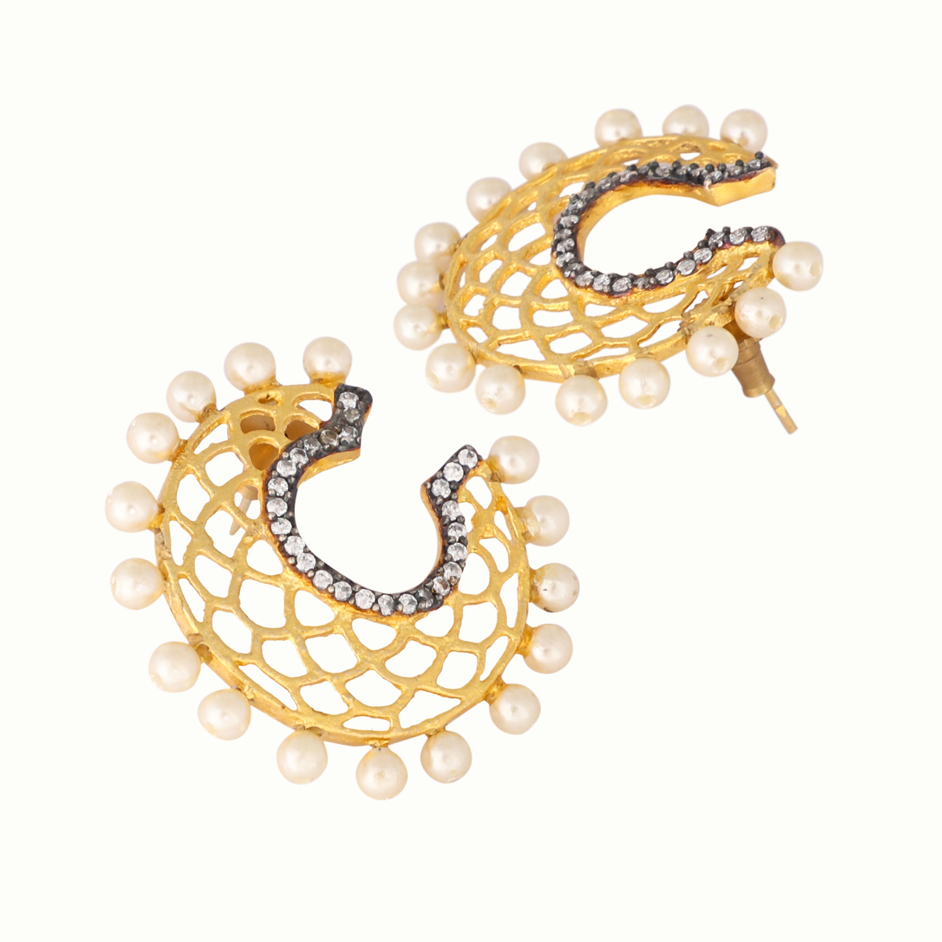 Nuyug 22K Gold Plated Celestial Filigree Earrings - Distacart