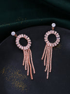 NVR Women Gold Toned Contemporary Drop Earrings - Distacart