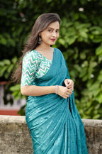 Rama Silk Blend Ethnic Motifs Saree with Unstitched Blouse - A2M