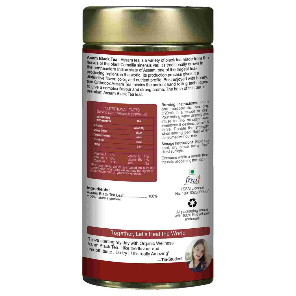 Organic Wellness Assam Black Tea - Distacart