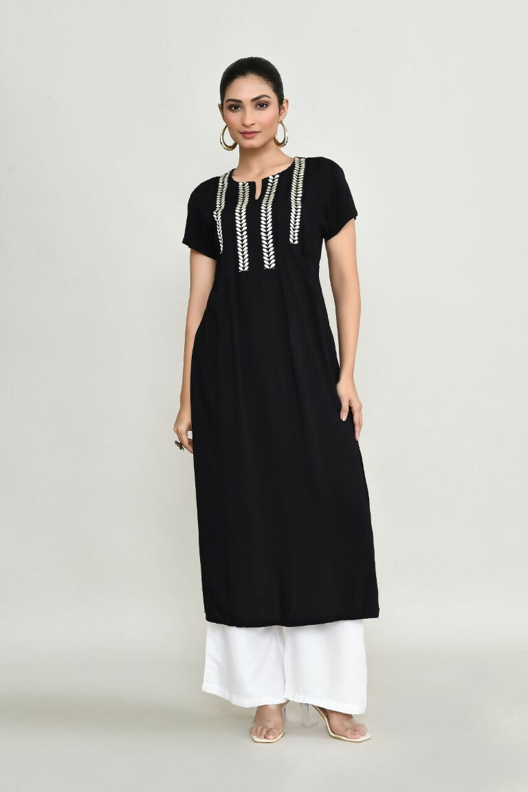 Joban Fashion Black Rayon Tunic
