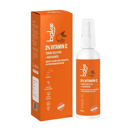 Bake 3% Vitamin C Toner With Niacinamide For Brightening & Glowing Skin