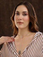 Beaded Kundan Necklace - Ruby Raang