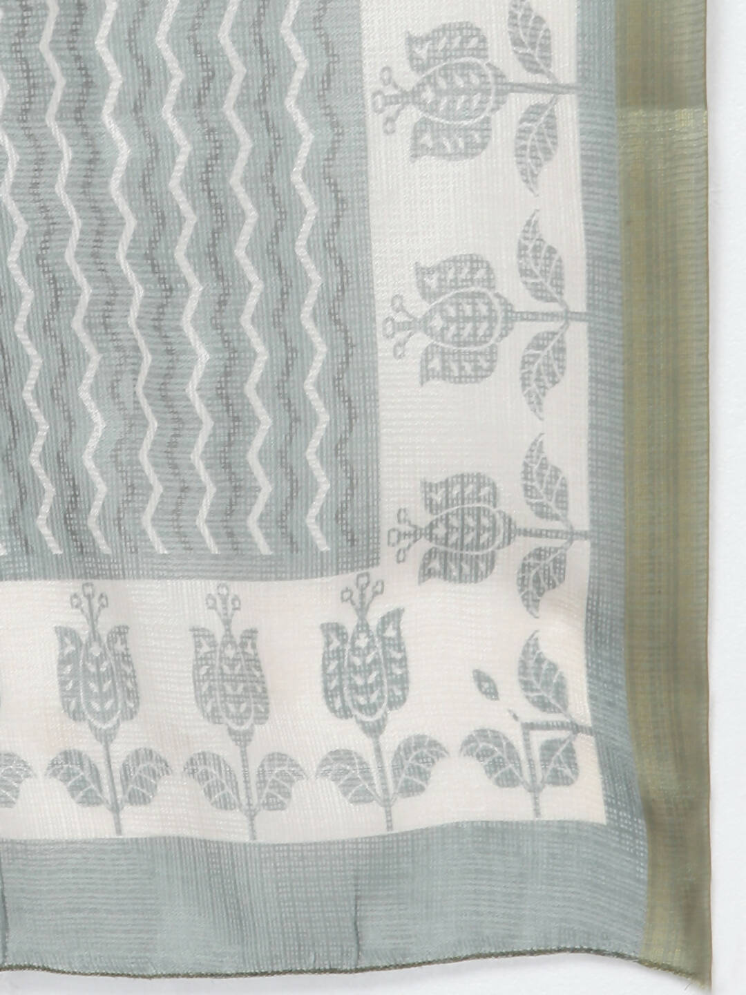 Myshka Women Grey Ethnic Motifs Printed Kurta with Shararas With Dupatta Set - Distacart