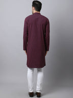 Even Apparels Black Pure Cotton Men's Kurta With Band Collar - Distacart