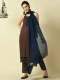 Myshka Women's Multi Straight Kurta & Trousers With Dupatta