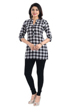 Snehal Creations Rayon Black White Checks Short All Over Print - Distacart