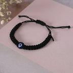 NVR Men & Women Black Fabric Elasticated Bracelet - Distacart