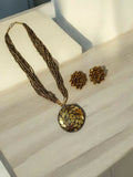 Inhanns All-Day Statement Beaded Necklace Set - Gold