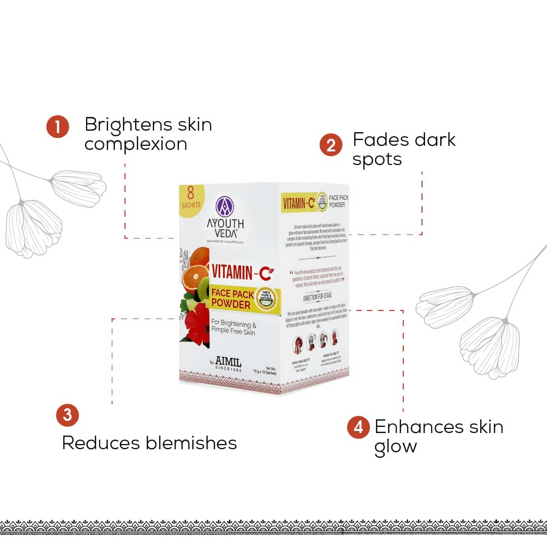 Ayouthveda Vitamin C Face Pack Powder - Distacart