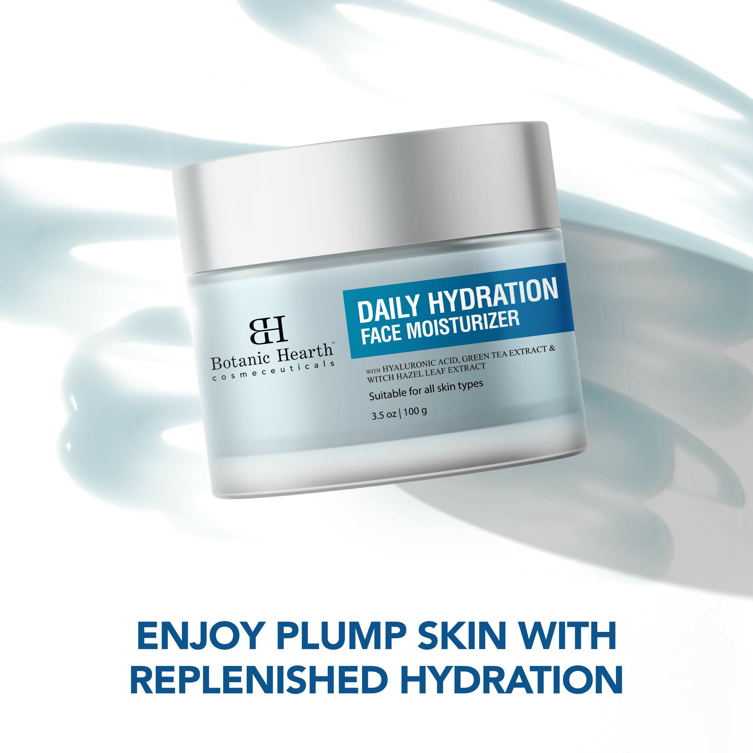 Botanic Hearth Daily Hydration Moisturizer for Face with Hyaluronic Acid & Green Tea Extract