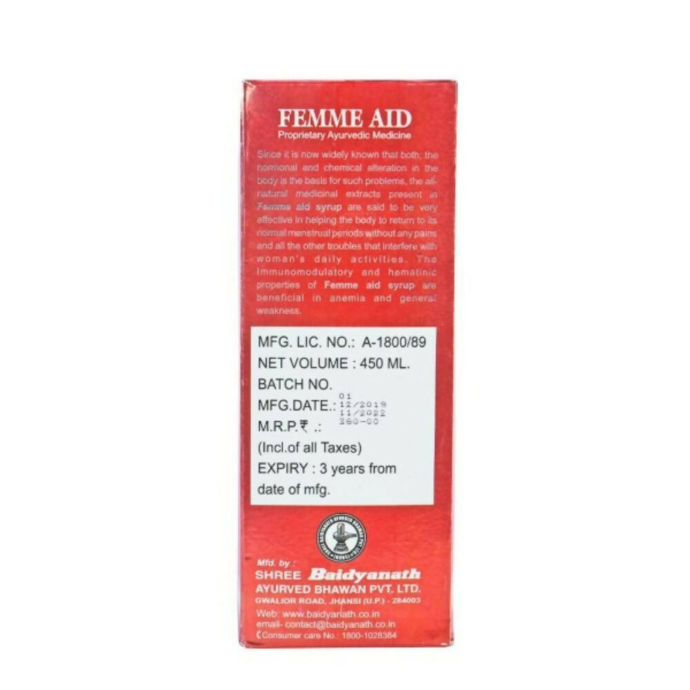 Baidyanath Jhansi Femme Aid Syrup - Distacart