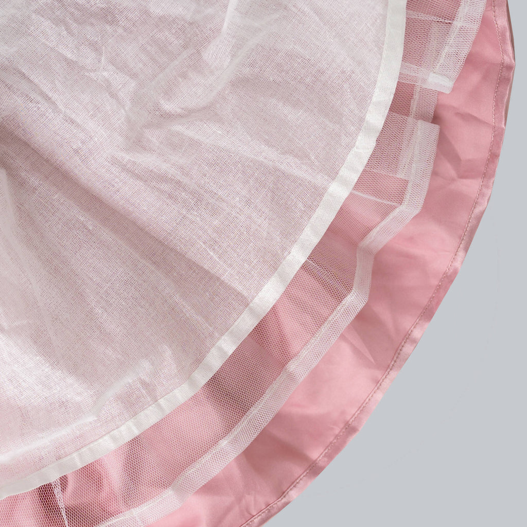 Pink Cow Fashions Old Rose Ghagra Choli With Embellishment On Upper Chest
