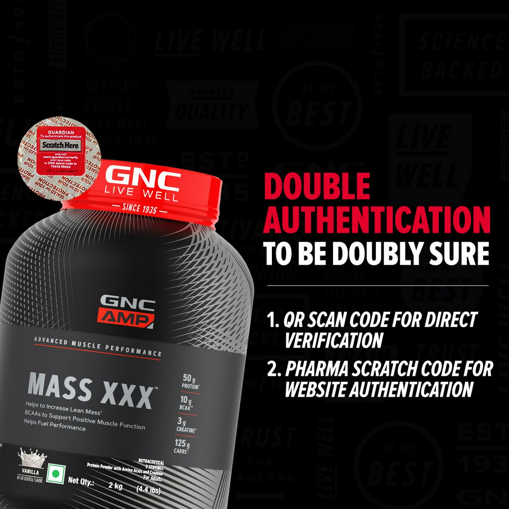 GNC AMP XXX Mass Gainer Boosts Lean Muscle Gains Flavour Vanilla