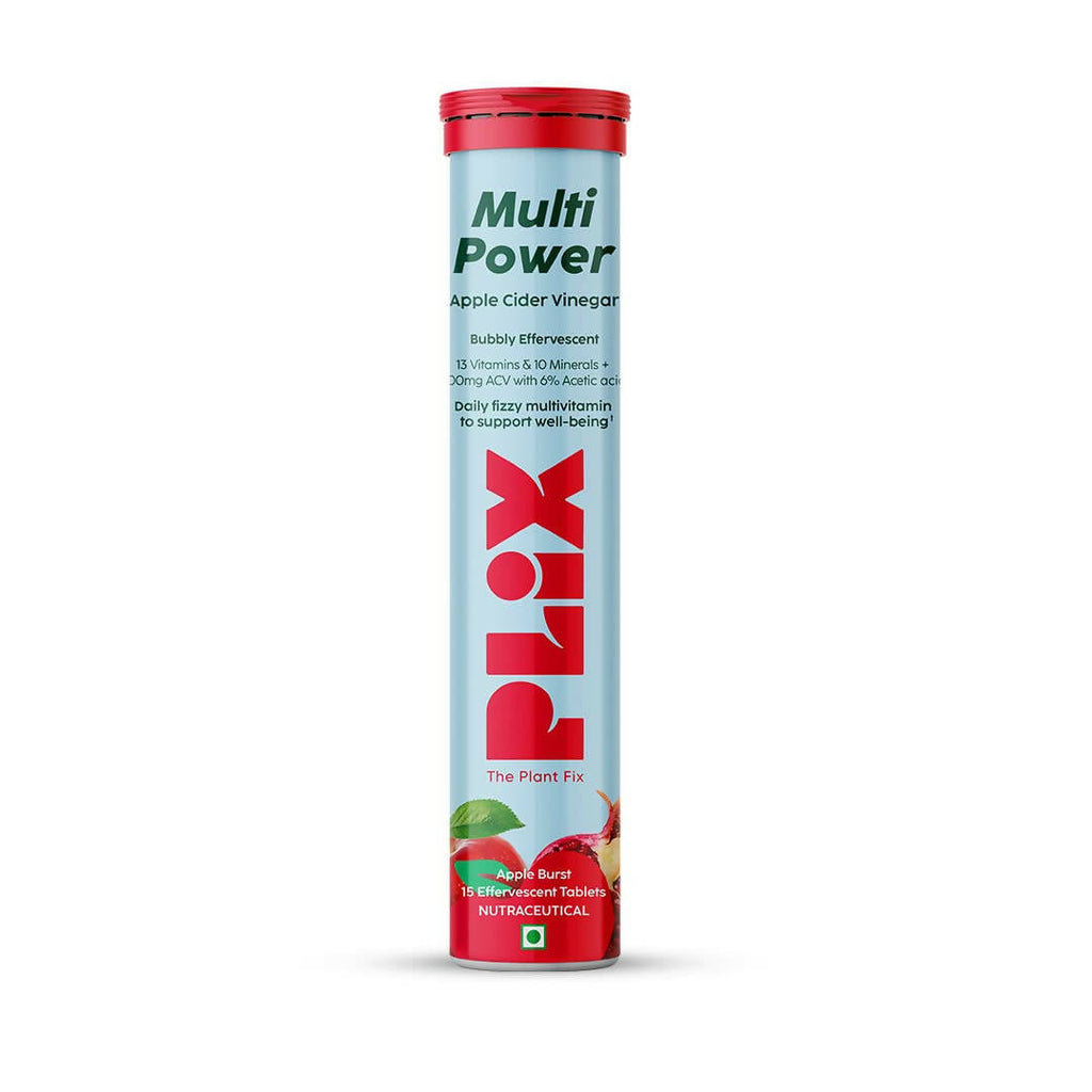 PLIX The Plant Fix Multi Power + Apple Cider Vinegar Bubbly Effervescent Tablets - Apple Burst - Distacart