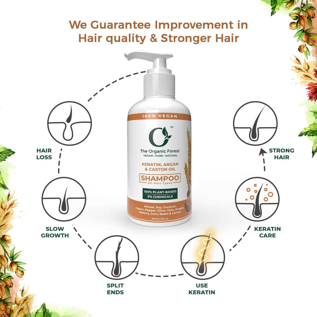 The Organic Forest Keratin, Castor & Moroccan Argan Oil Shampoo