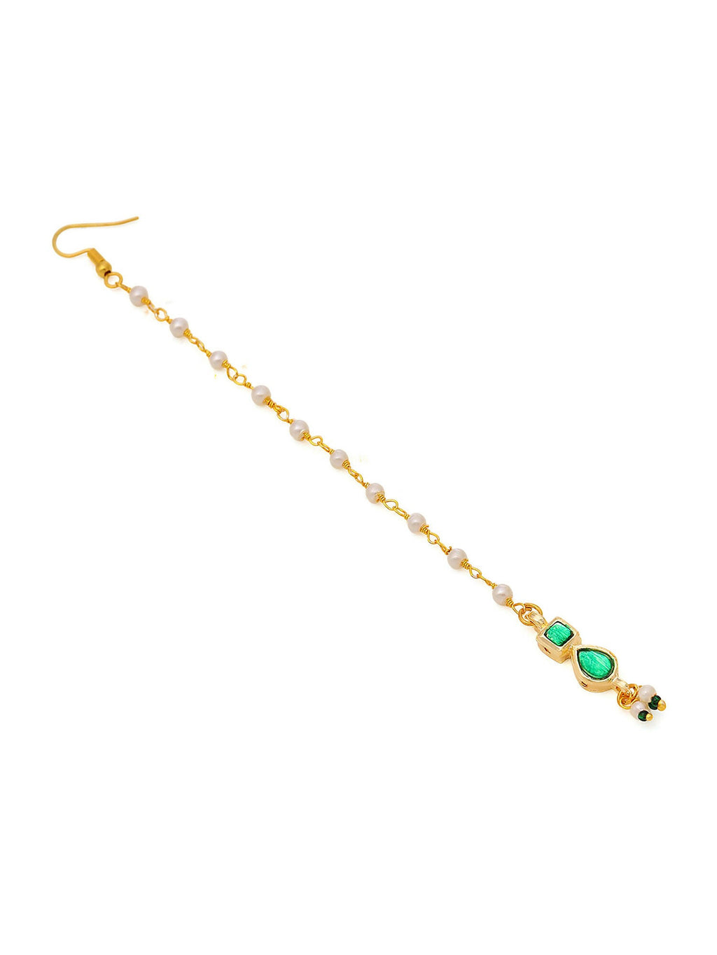 Ruby Raang Green Meenakari Kundan Maang Tikka - Distacart