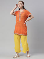 Souchii Women Yellow Knitted Palazzos - Distacart