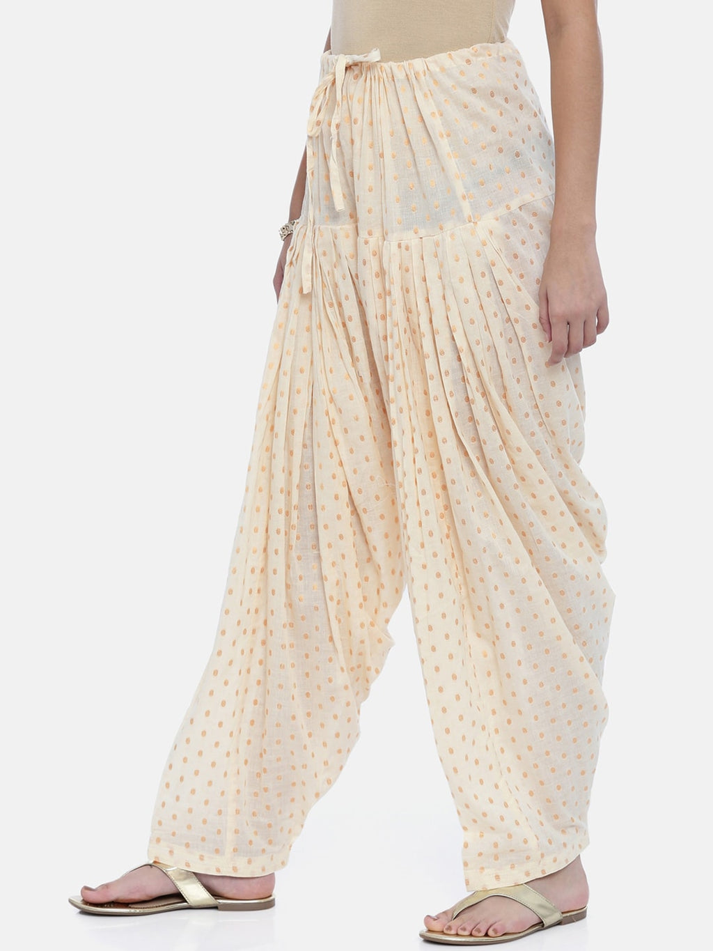 Souchii Beige Woven Design Patiala - Distacart