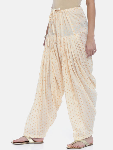 Souchii Beige Woven Design Patiala