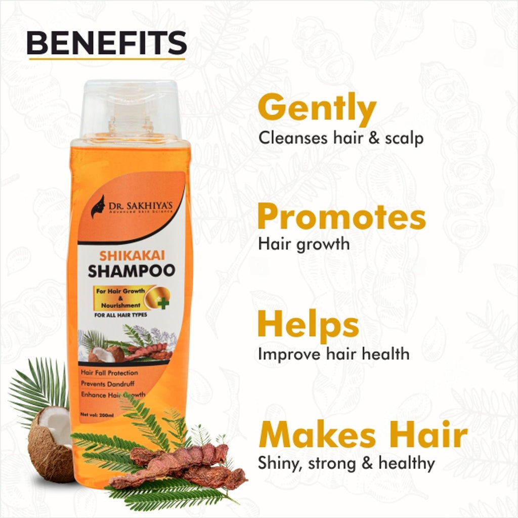 Dr.Sakhiya Shikakai Hair Growth Shampoo Ayurvedic for Strong, Healthy Hair - Distacart