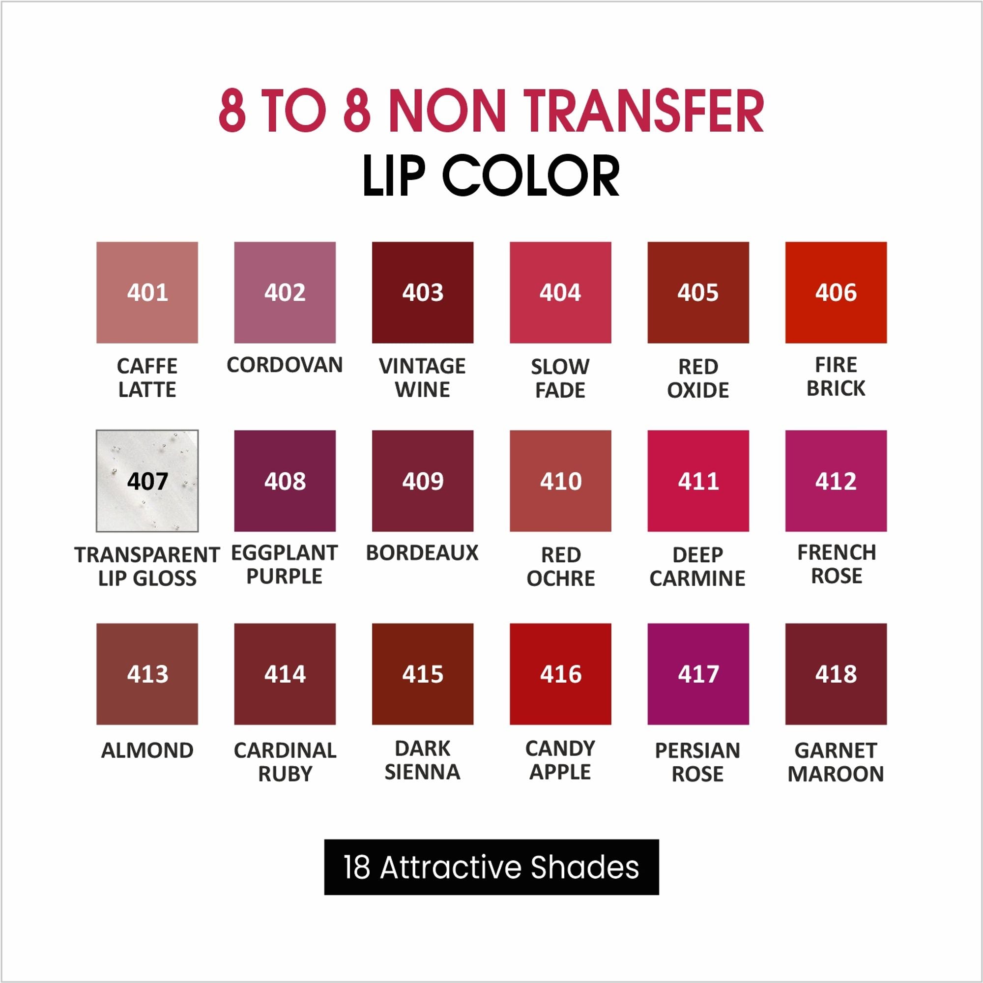 VERYMISS 8 To 8 Non Transfer Lip Color - 411 Deep Carmine